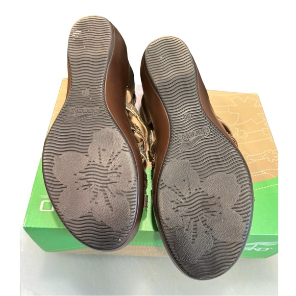 Dansko Drea Multi Metallic Wedge Leather Sandals Size 38 - Picture 10 of 15